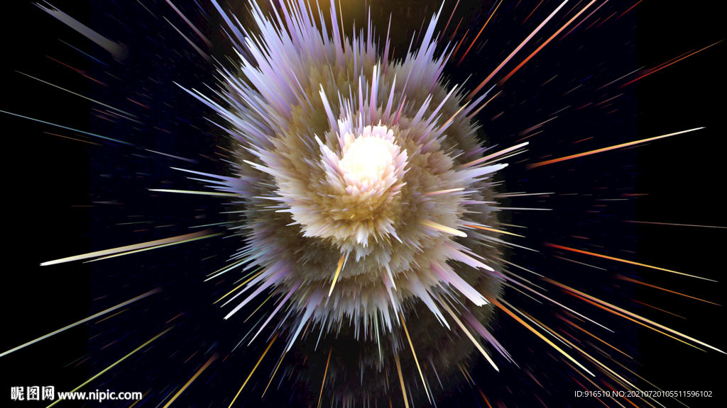 炫彩泼墨爆炸背景