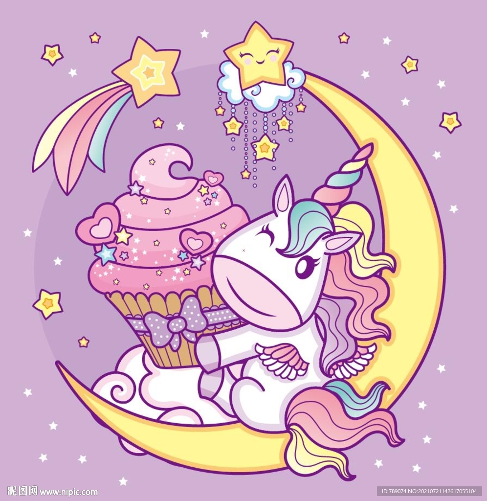 卡通 蛋糕 独角兽