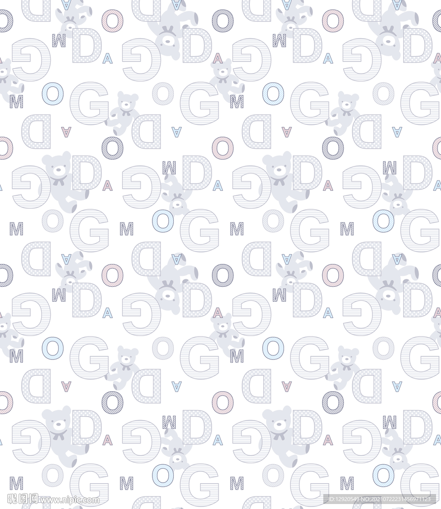 数码卡通字母熊