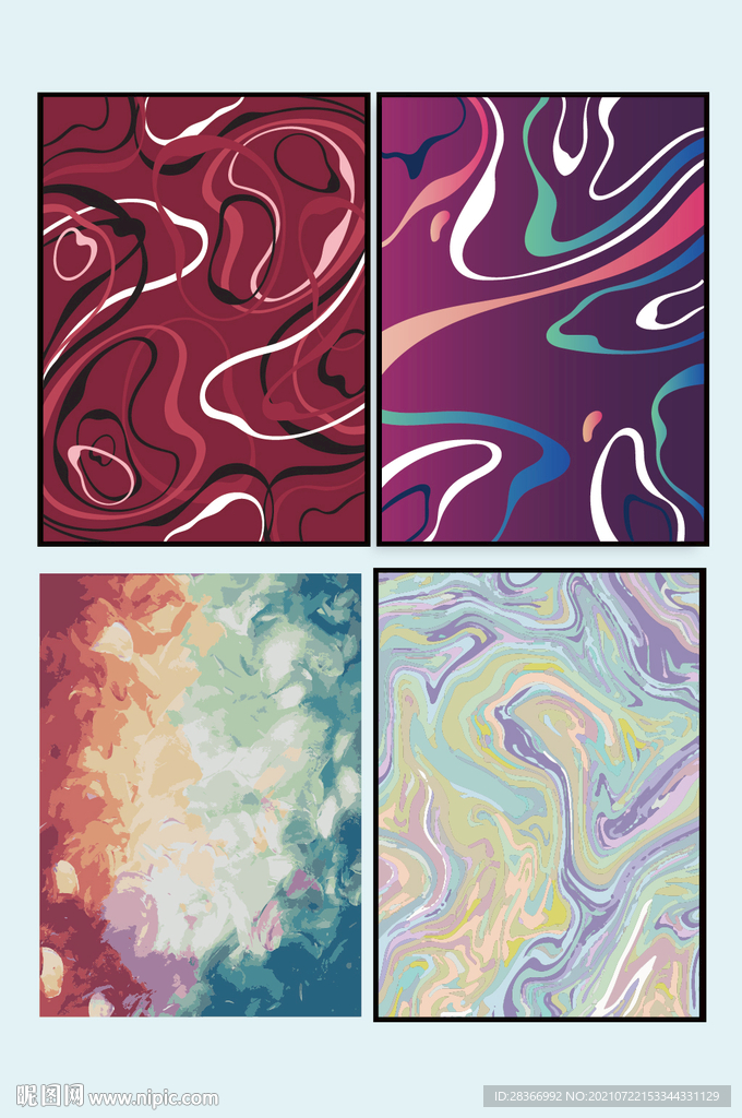 AI 矢量抽象不规则背景