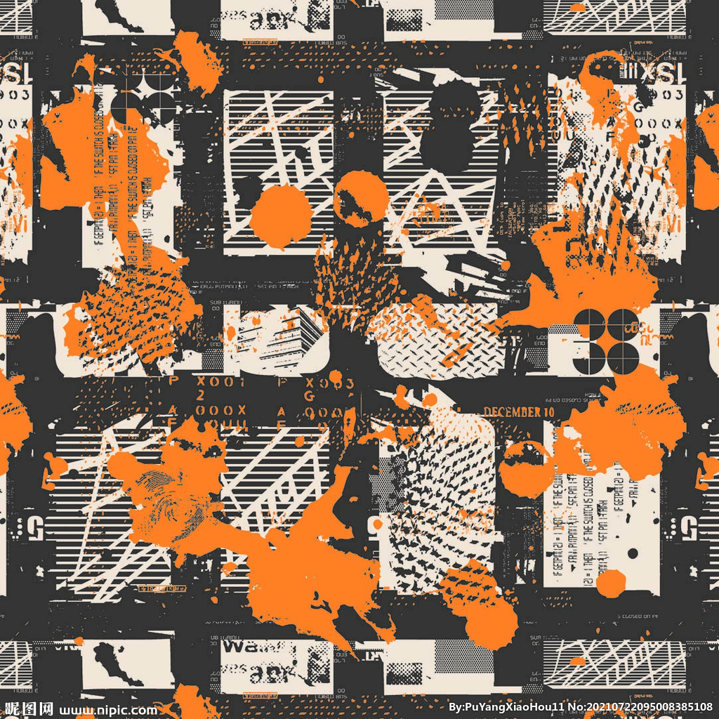 字母 迷彩 几何