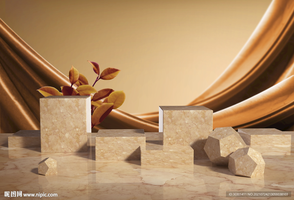 金色质感产品场景海报背景