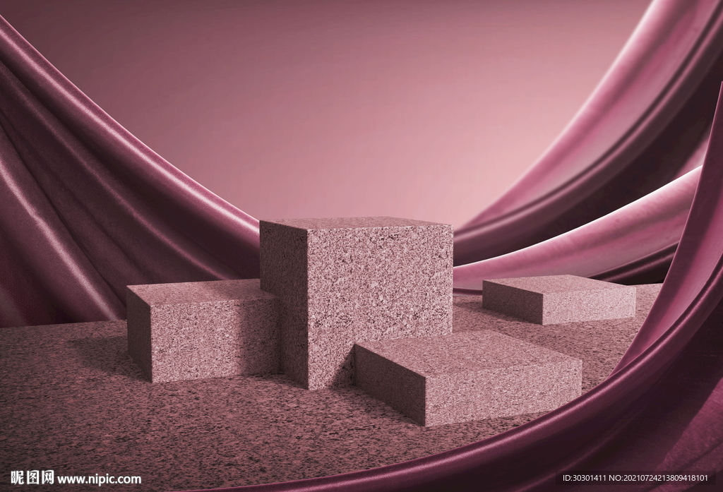 红色大气高端展台背景