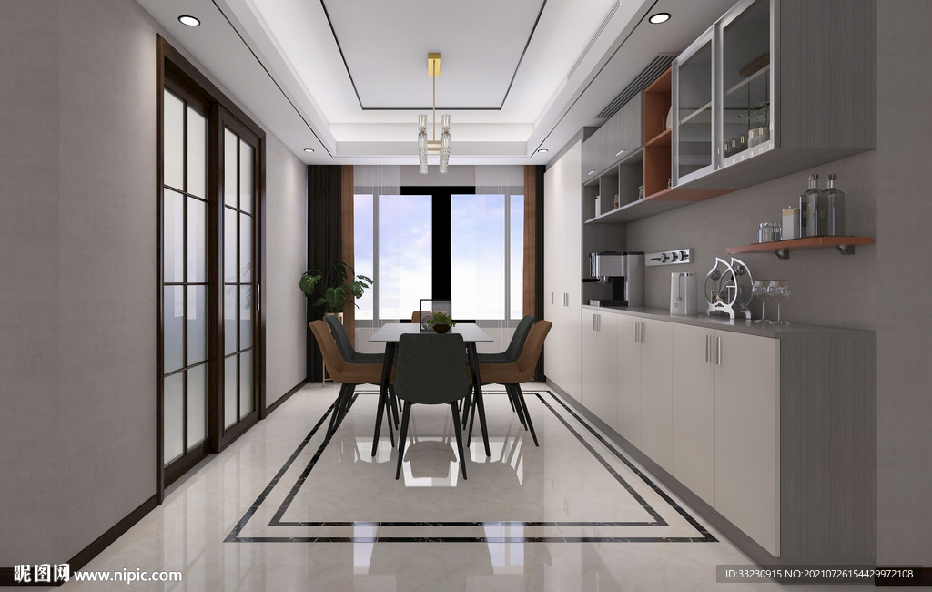 现代餐厅效果图