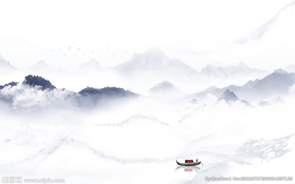 中国风新山水画 TIF文件分层