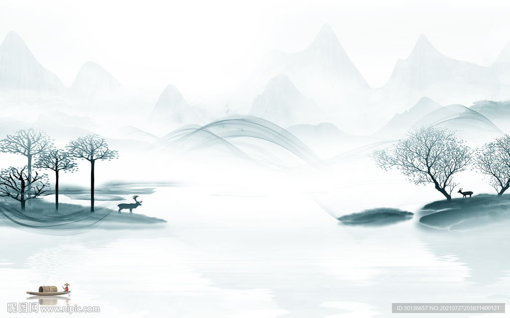 意境新山水画 TIF文件分层