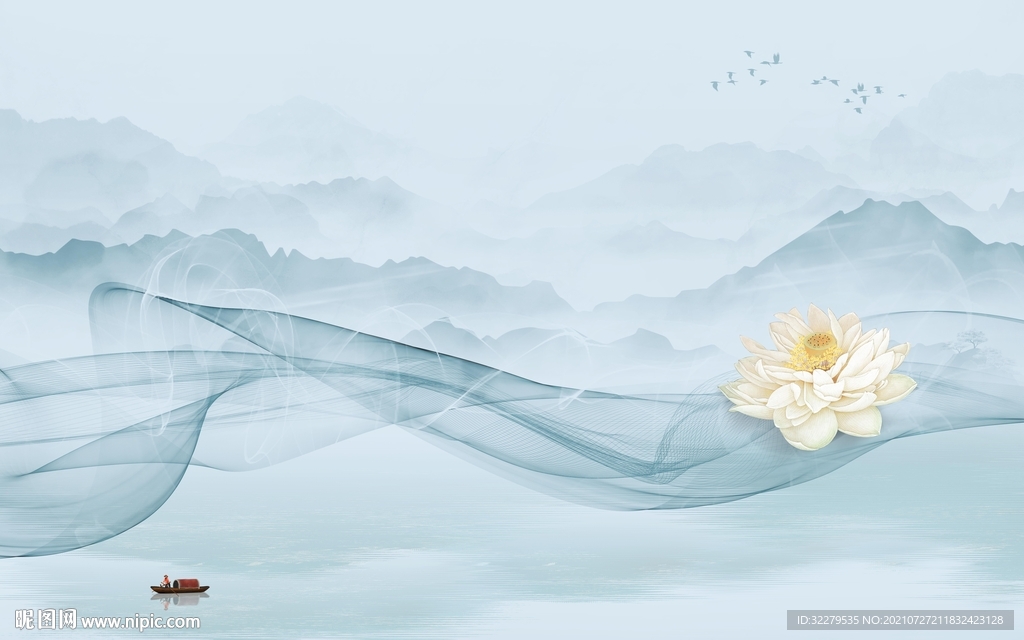 新款大气意境山水 TIF分层