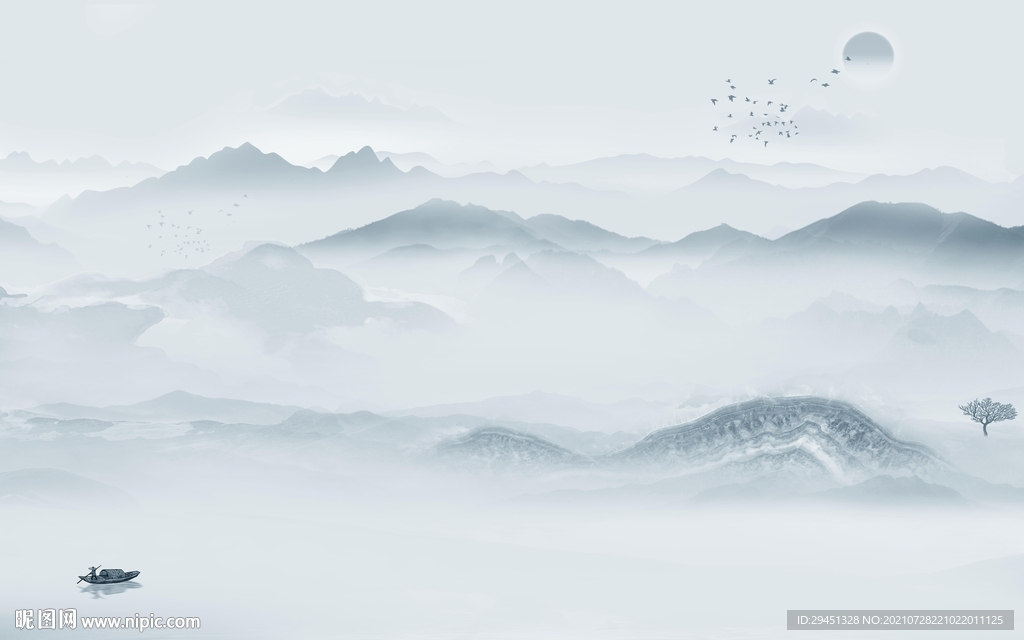 最新意境新山水 tif分层图