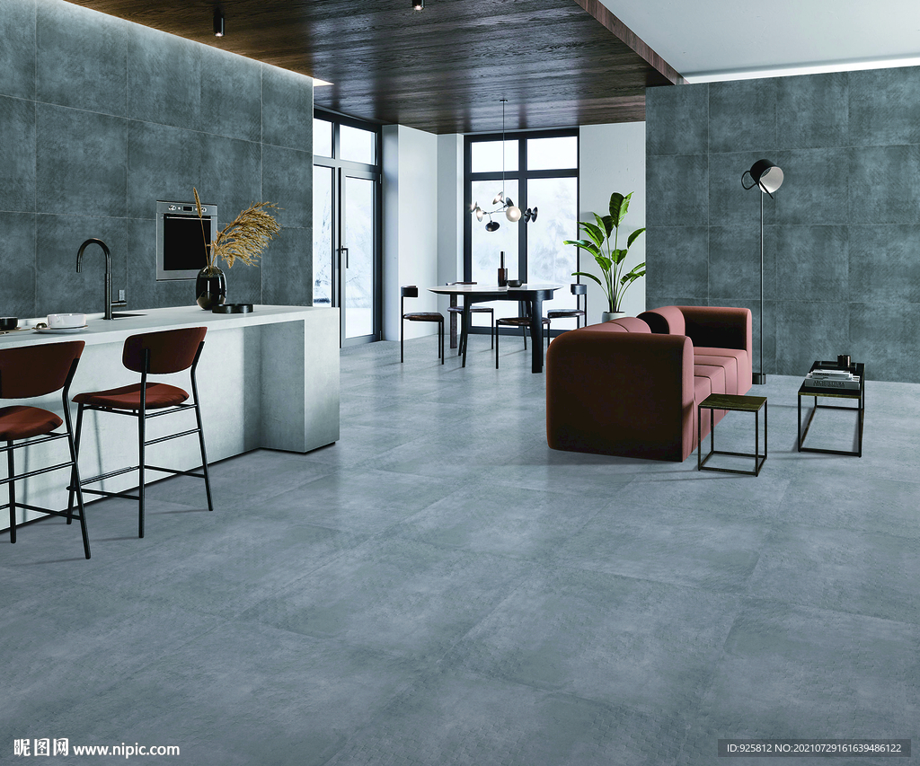 客厅仿古砖应用