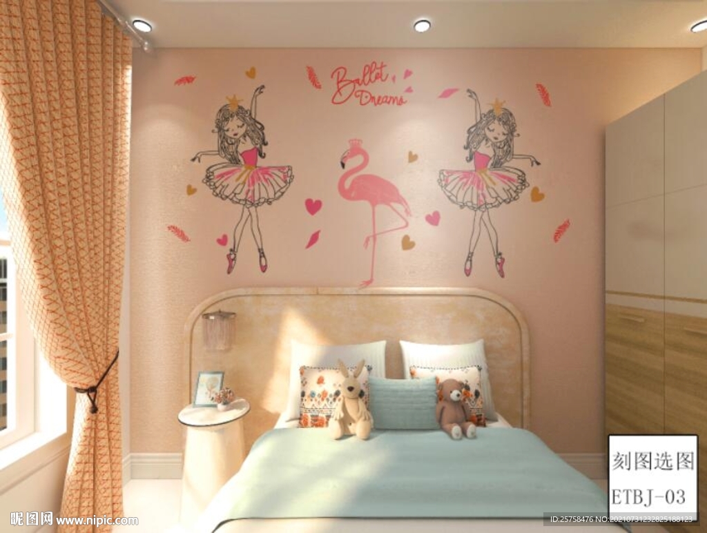 小女孩跳舞蹈火烈鸟