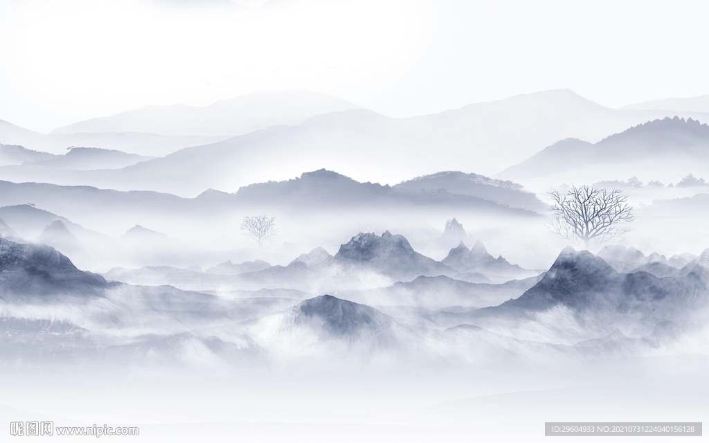 简约 现代山水 tif分层文件