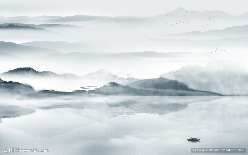 大气现代山水 tif分层文件