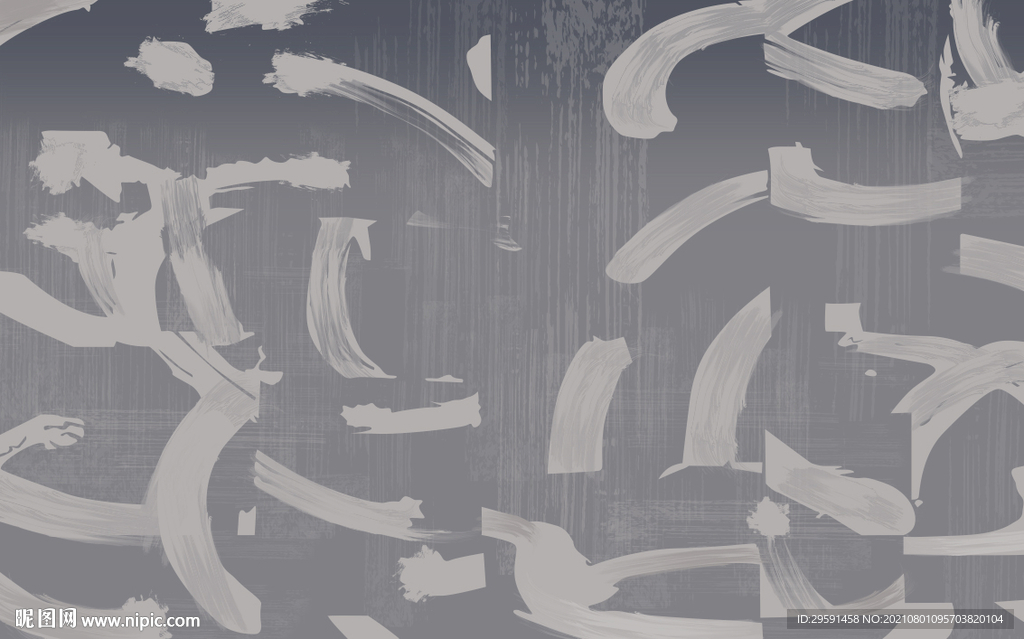 毛笔笔触背景墙