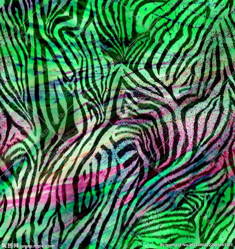 斑马纹 数码印花