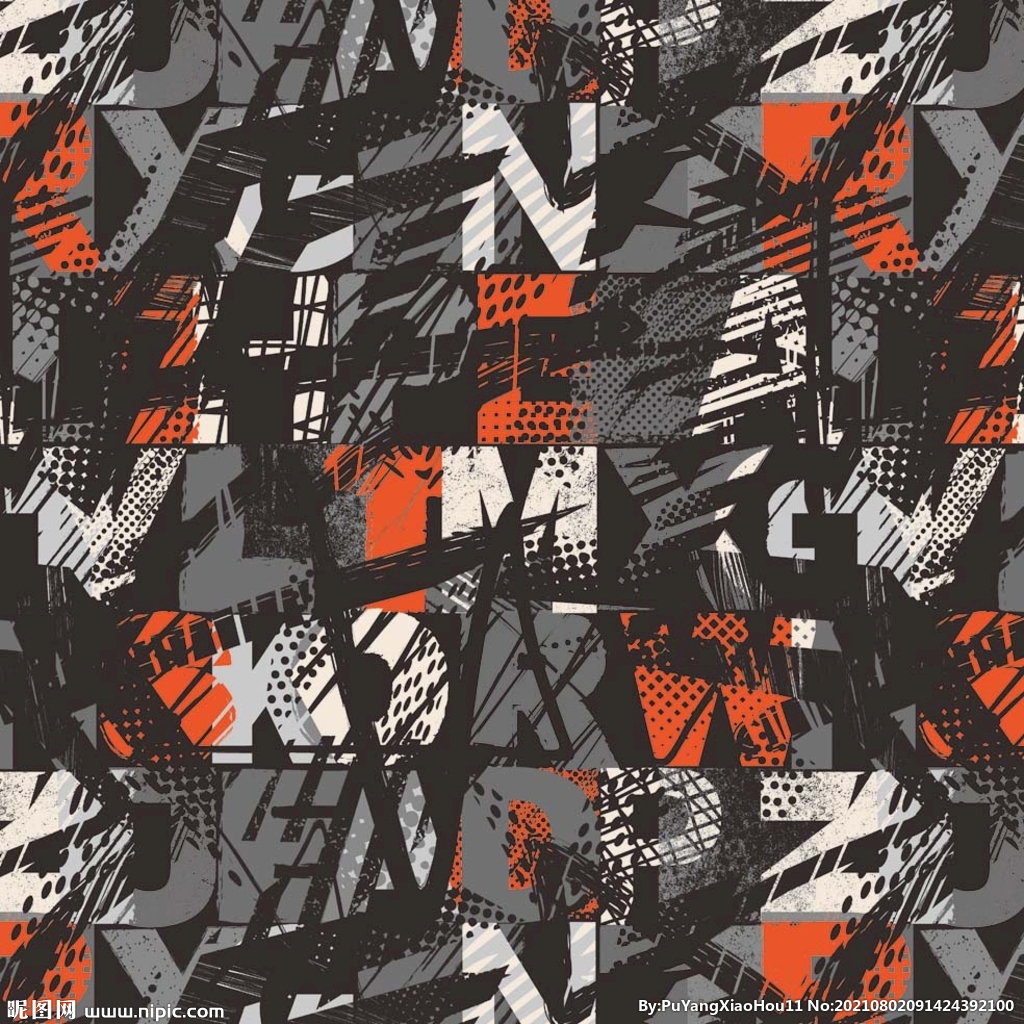 泥点 字母 迷彩