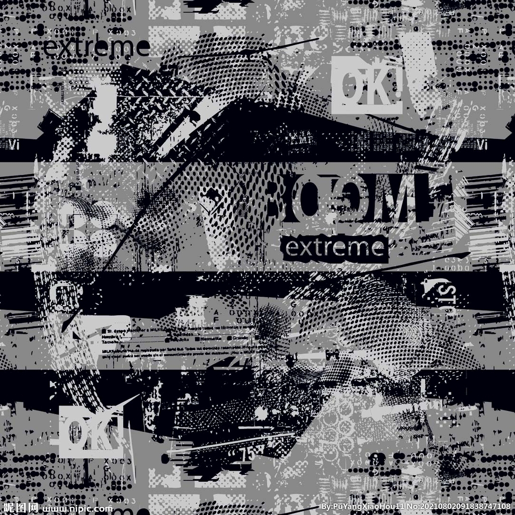 泥点 字母 迷彩