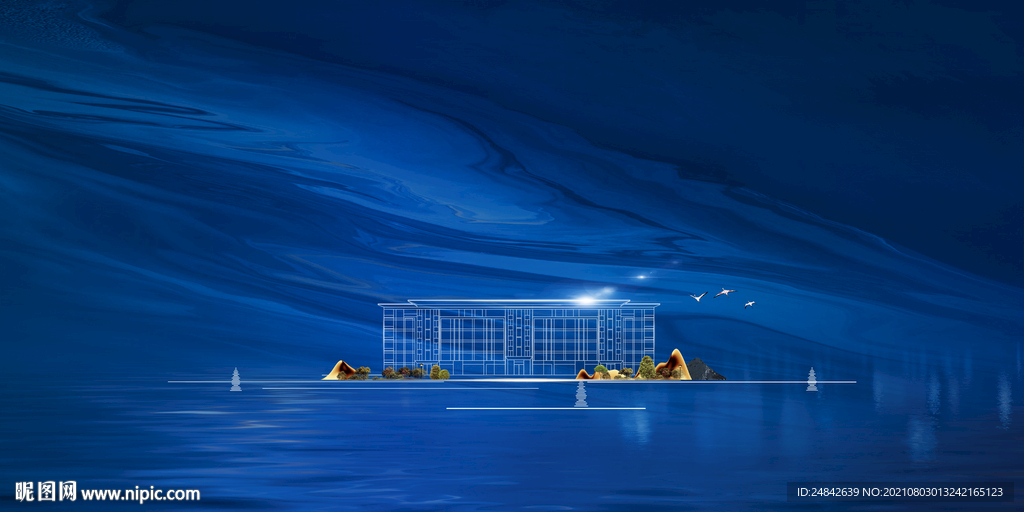 蓝色地产 地产高层 湖景 湖居