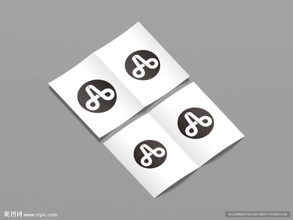 对折页贴图样机