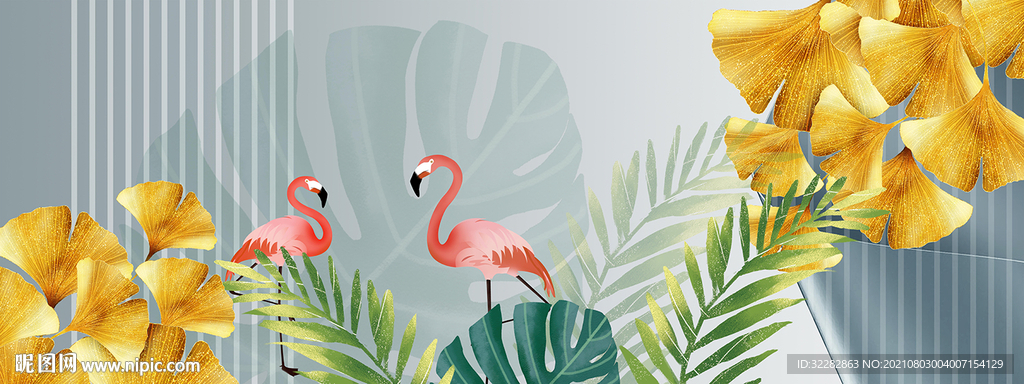 现代装饰床头画 TIF分层图