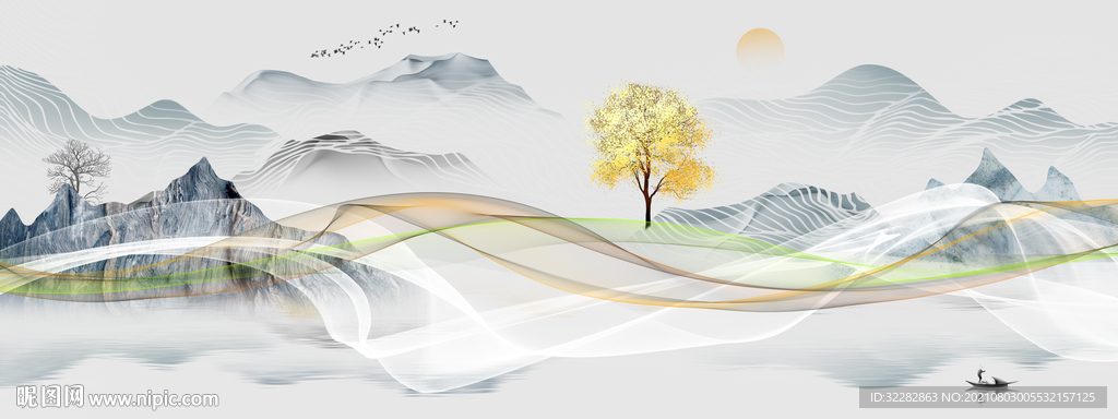 高清 装饰床头画 TIF分层图