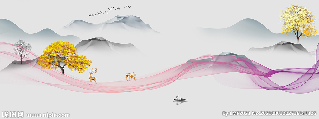 高档 晶瓷床头画 TIF分层图