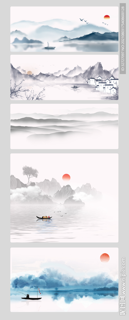 古风山水背景素材