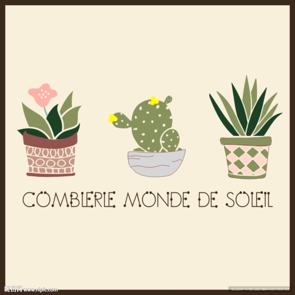 T恤印花绣花图案多肉植物小清新