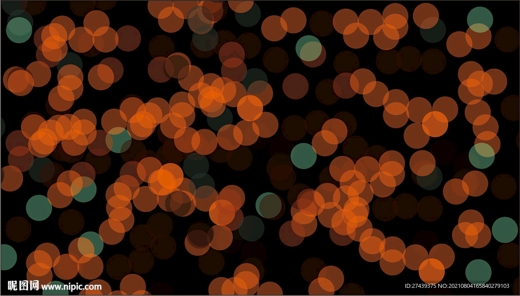 橙色圆圈光点背景