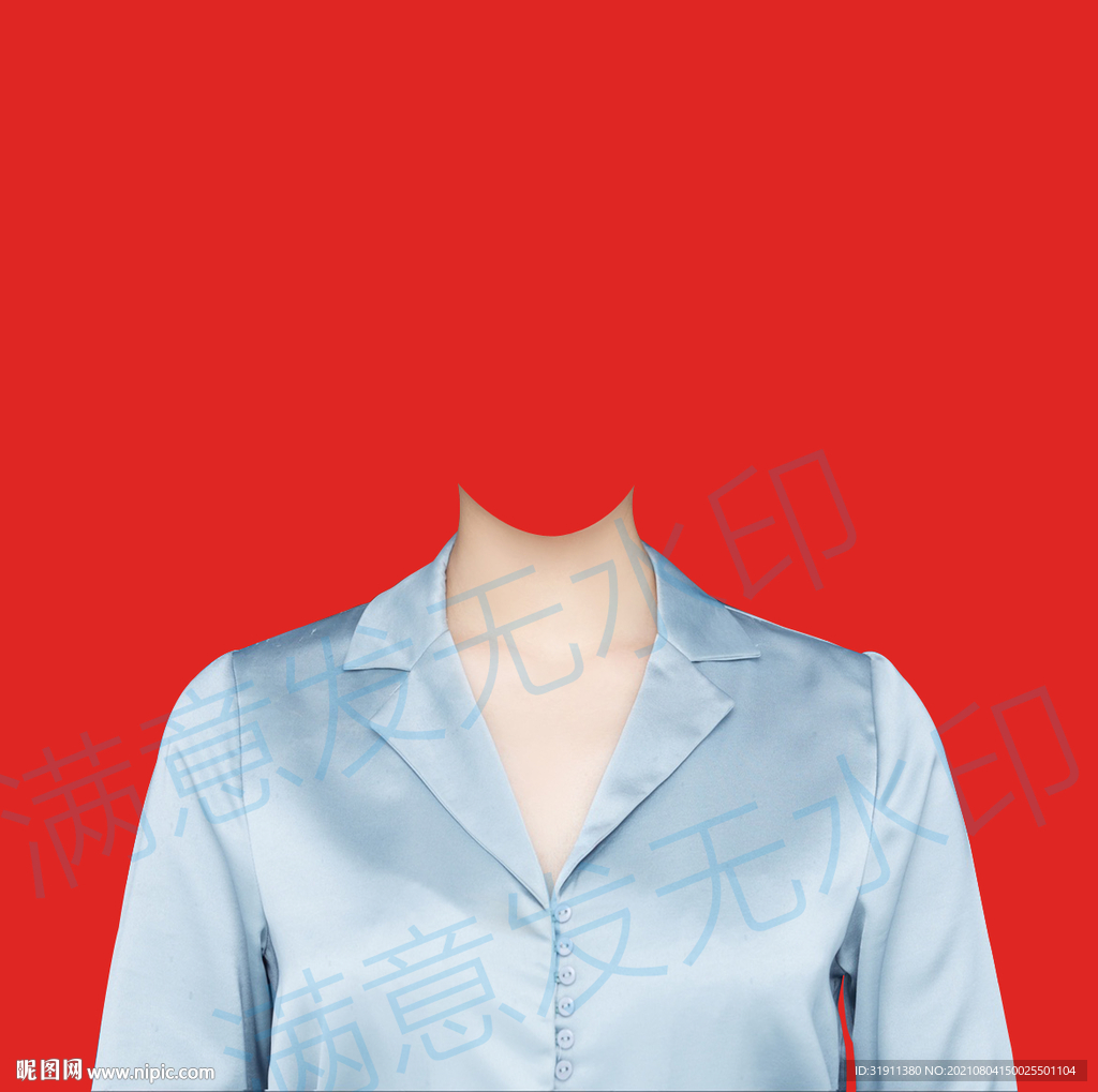 女士证件照模板