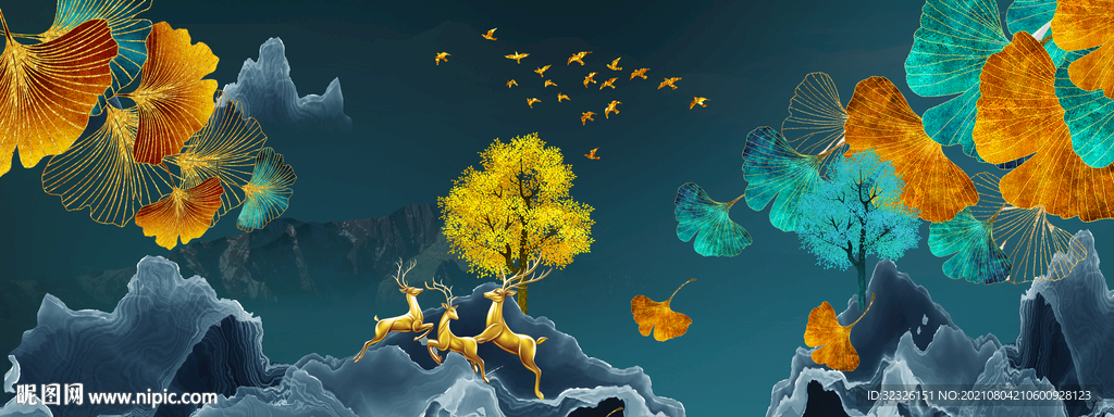 高档 晶钻床头画 TIF分层图