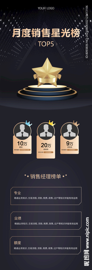 地产业绩榜单地产销售冠军长图