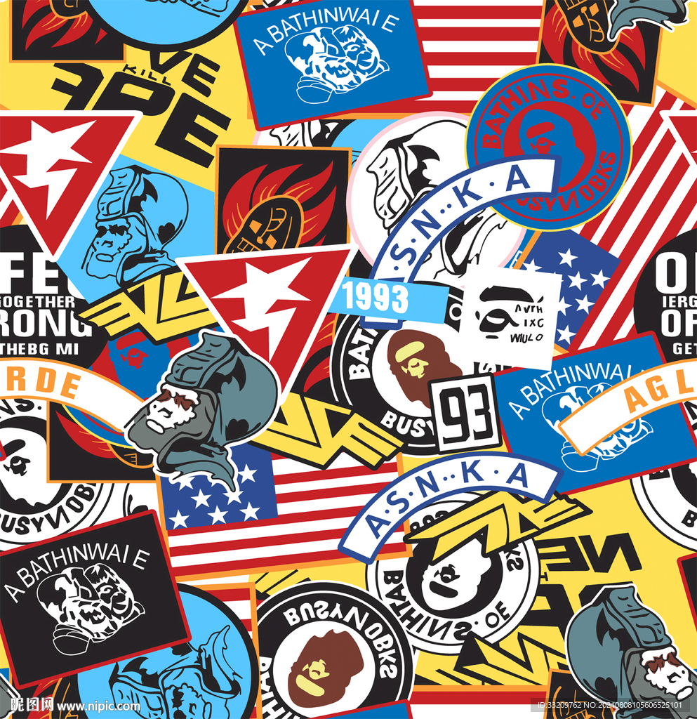 漫画 卡通 潮牌 日系潮牌 