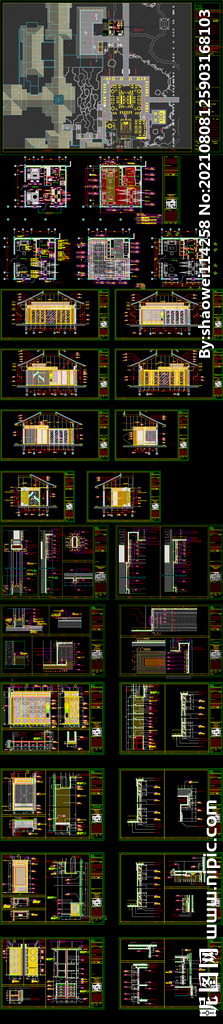 酒店度假建筑中心图纸