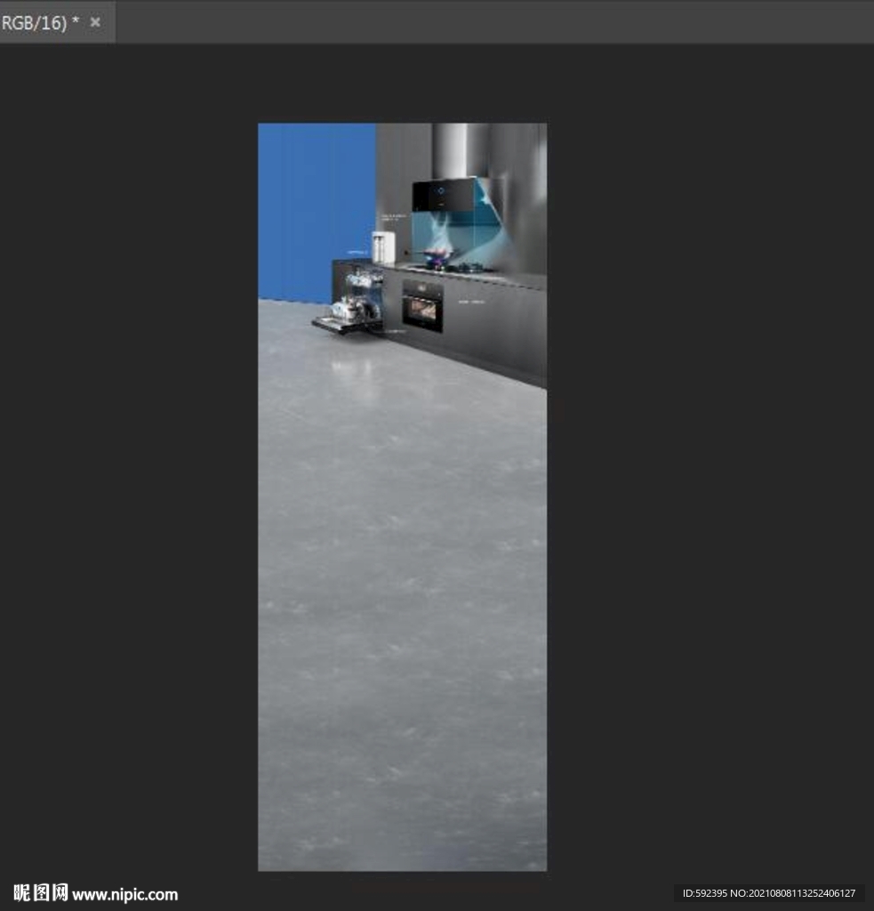 厨房电器展架 竖版背景图 