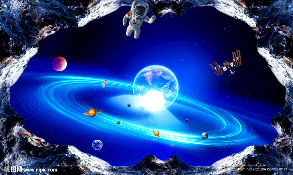 宇宙星空立体画