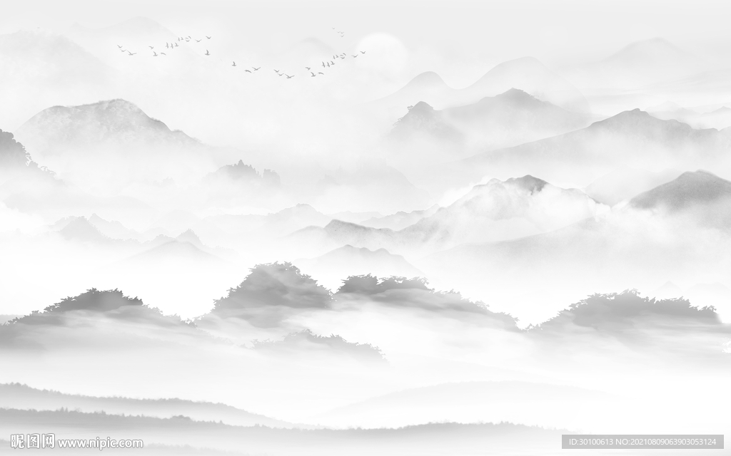 简约客厅山水 TIF文件分层