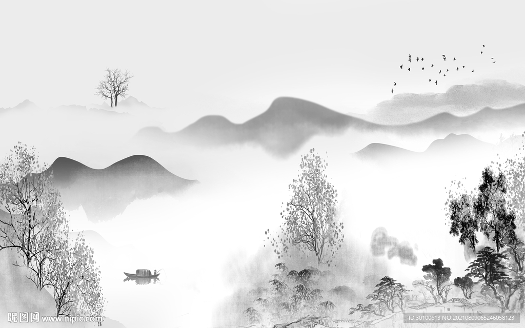 最新高雅山水 TIF文件分层