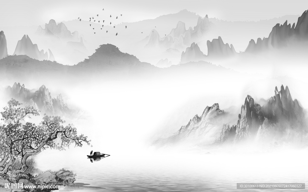 意境新山水画 TIF文件分层