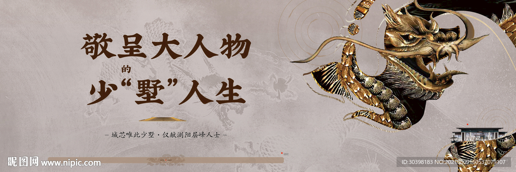 新中式龙纹别墅豪宅画面