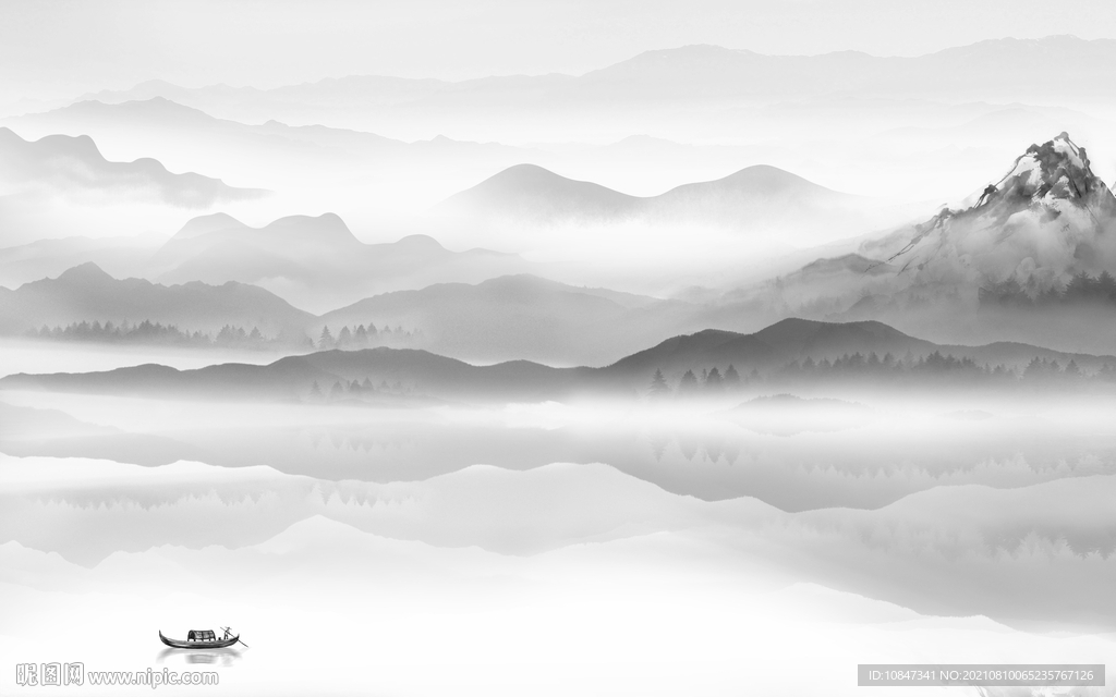 新款灰色客厅山水 TIF分层