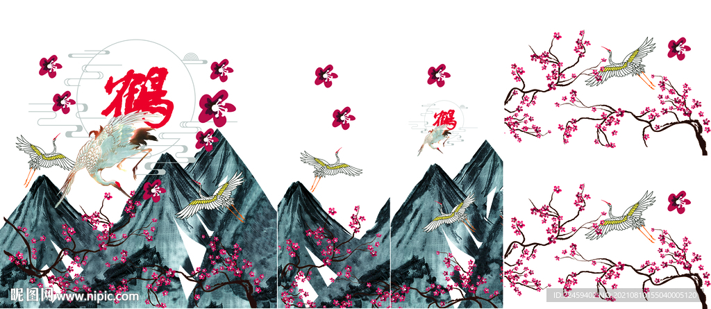 和服 浮世绘 山鹤