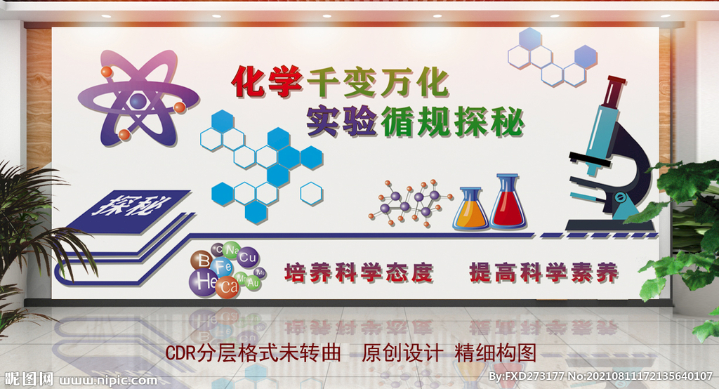 校园化学文化墙  
