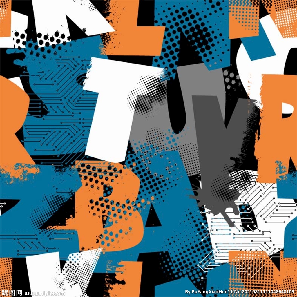 字母 迷彩 泥点