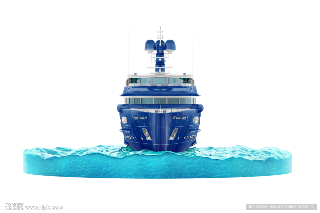 游艇轮船模型样机PSD素材