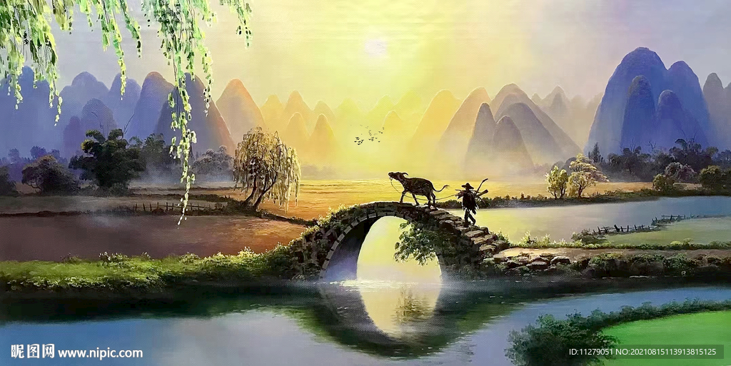 桂林山水漓江画