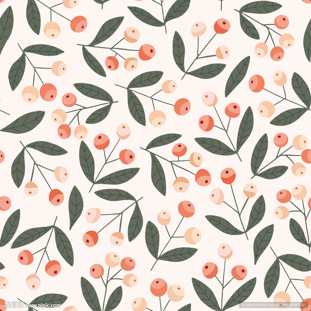 果实小清新印花