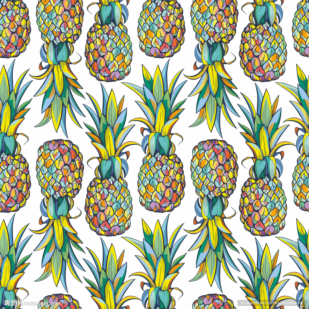 时尚菠萝印花