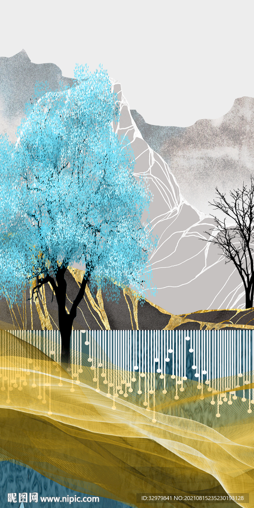 时尚 玄关现代框画 TIF分层