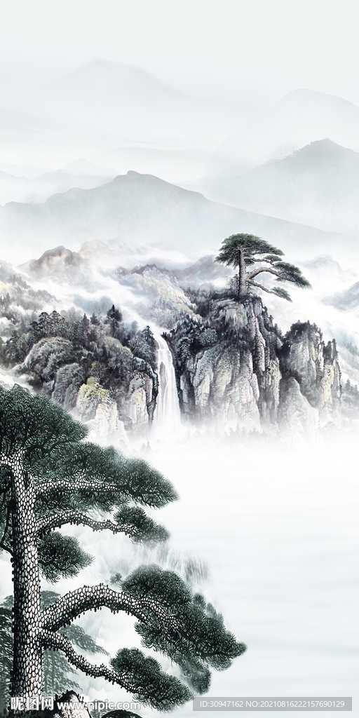 中国风新版玄关画 TIF分层