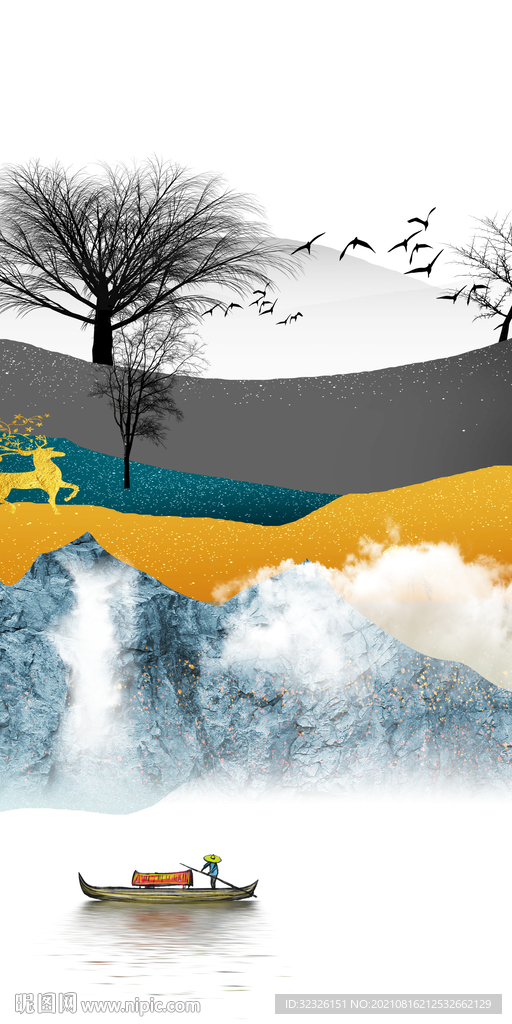 大气新玄关山水 tif分层图